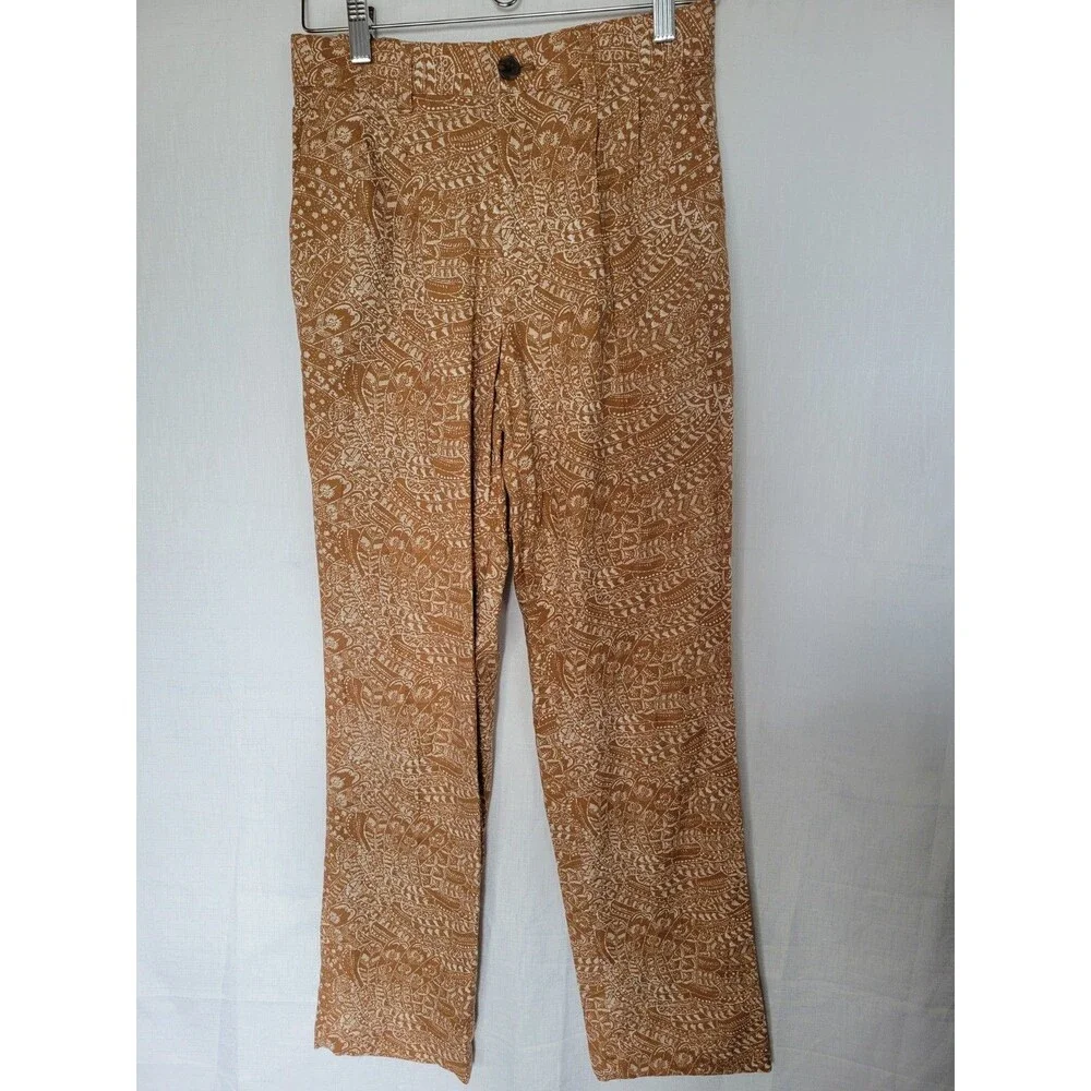 INC International Concepts Suit Set Women’s Paisley Linen Blend Size XS